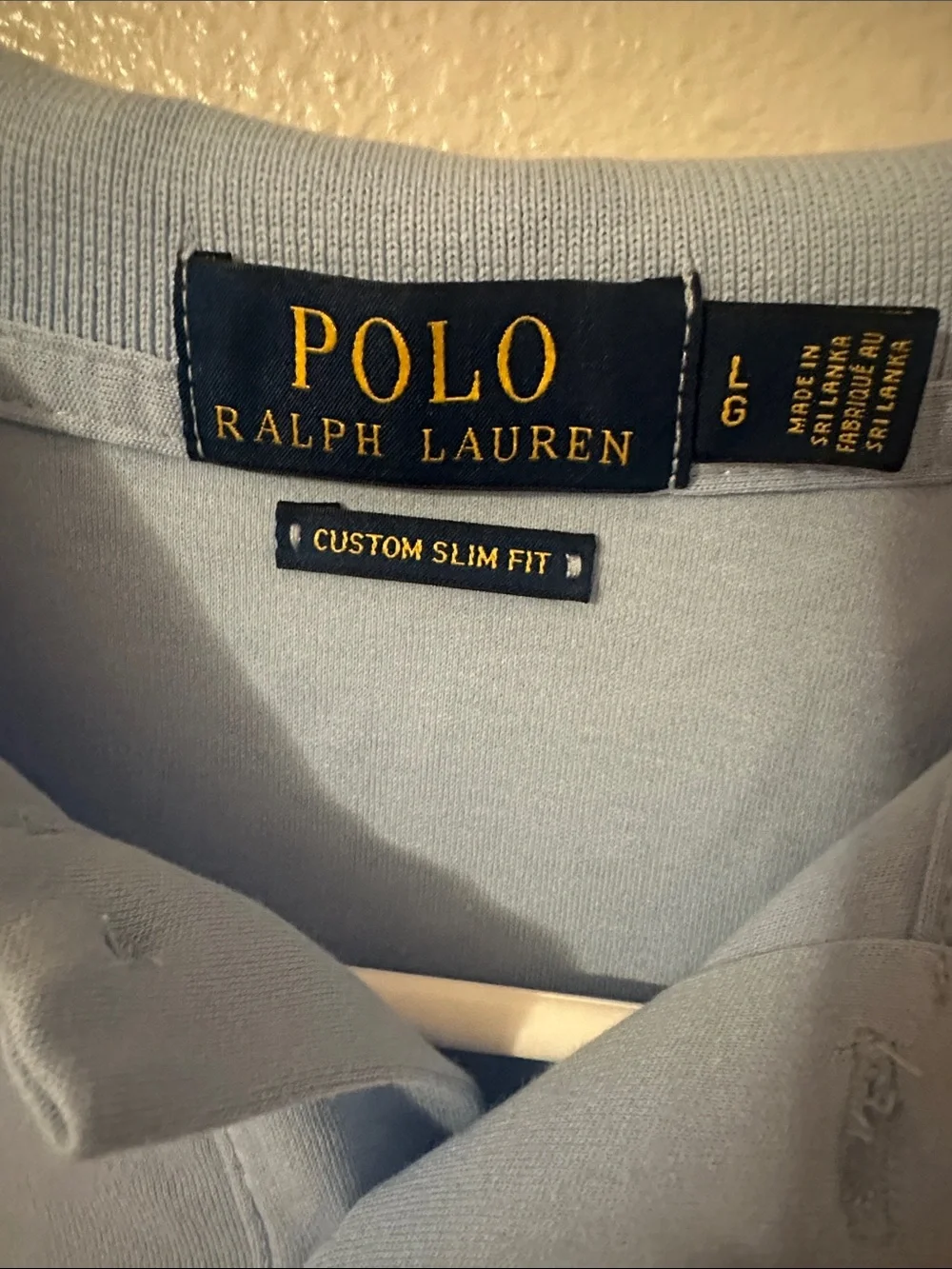 Polo by Ralph Lauren Light Blue Men's Polo Shirt with Embroidered Pony